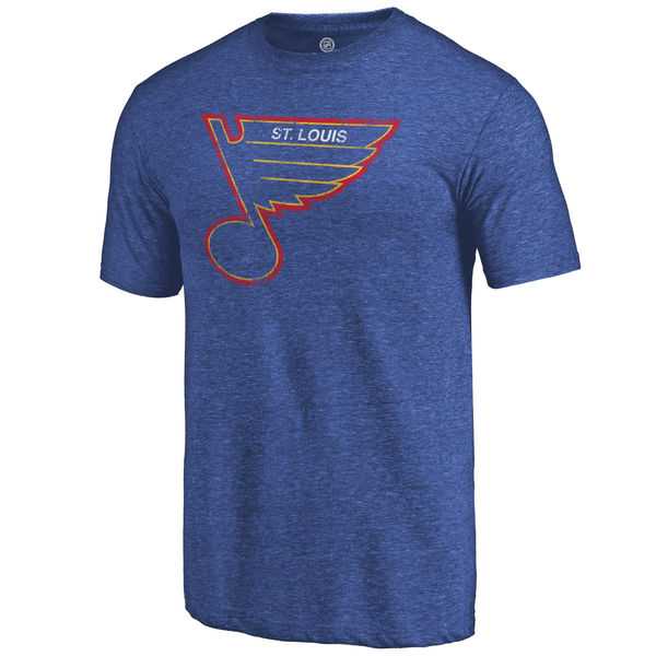 Men's St. Louis Blues Rinkside 1987 1989 Distressed Throwback Logo Tri Blend T-Shirt Royal FengYun,We sell and wholesale Men's St. Louis Blues Rinkside 1987 1989 Distressed Throwback Logo Tri Blend T-Shirt Royal FengYun on line form chian!